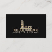 Gebäudesteigungsgoldkunst-Abdeckungsschwarzes Visitenkarte (Vorderseite)