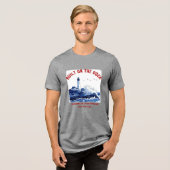 Gebaut auf dem Felsen Tri-Blend Shirt (Vorderseite voll)