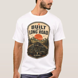 Gebaut für die lange Straße – Vintage-Motorrad-Abe T-Shirt