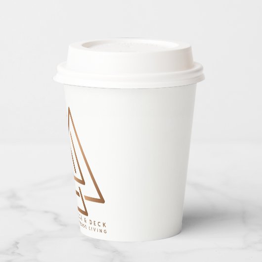 Gebaut für Kaffee. Entwickelt für Hustle. Pappbech Pappbecher (Links)