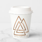 Gebaut für Kaffee. Entwickelt für Hustle. Pappbech Pappbecher (Vorderseite)