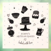 Gebaut für Sie mit Liebe Bäckerei Fensteraufkleber (Blatt 3)