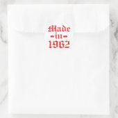 Gebaut in 1962 Designs Runder Aufkleber (Tasche)