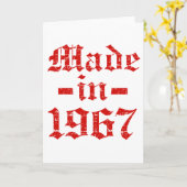 Gebaut in 1967 Designs Karte (Gelbe Blume)