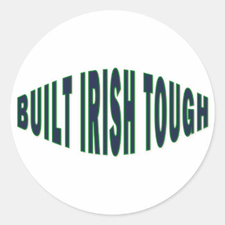 Gebaut Irish Tough Runder Aufkleber
