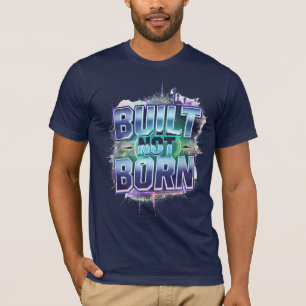 GEBAUT NICHT GEBOREN - kühne städtische Grunge Mot T-Shirt