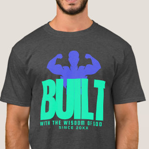 Gebaut - Religiöses Christentum Bibel Grün Grafik T-Shirt