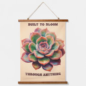 gebaut, um durch alles zu blühen wandteppich mit holzrahmen (Vorderseite)