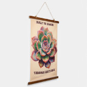 gebaut, um durch alles zu blühen wandteppich mit holzrahmen (Gewinkelt)