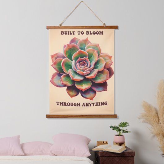 gebaut, um durch alles zu blühen wandteppich mit holzrahmen (Schlafzimmer)