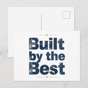 Gebaut von der besten Typografie Postkarte
