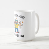 Gebaut wie ein Vater, angetrieben von Liebe Vatert Kaffeetasse (VorderseiteRechts)