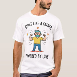 Gebaut wie ein Vater, angetrieben von Liebe Vatert T-Shirt