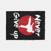 Gebe Karate nie auf Fleecedecke (Vorderseite (Horizontal))