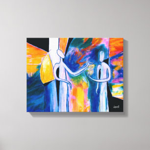 Geben 2 leinwanddruck