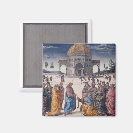 Geben der Schlüssel an St. Peter Magnet (Vorderseite/Rückseite)