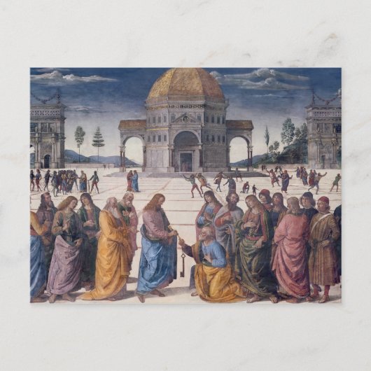 Geben der Schlüssel an St. Peter Postkarte (Vorderseite)