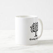 Geben ist Leben Kaffeetasse (VorderseiteRechts)