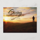 "Geben macht mich reich" Motivation Affirmation Postkarte (Vorderseite)