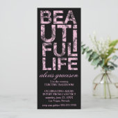 Geben schöner Krebs des Leben-311 Party frei Einladung (Stehend Vorderseite)