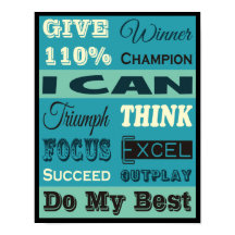 Geben Sie 110% Inspiration Motivierend