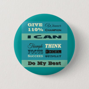 Geben Sie 110% Inspirational motivierend Button