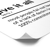 Geben Sie alles an Poster (Ecke)