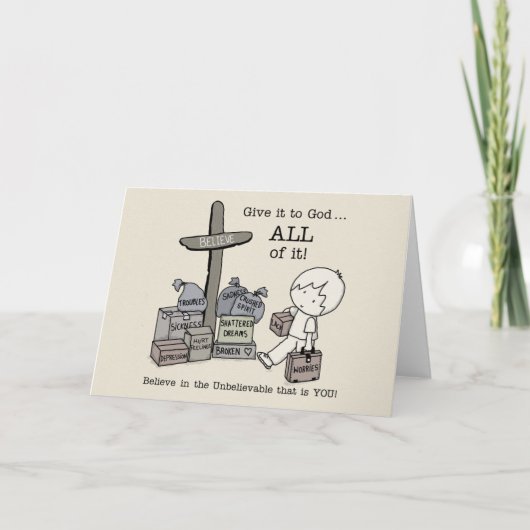 Geben Sie alles Gott Karte (Vorderseite)