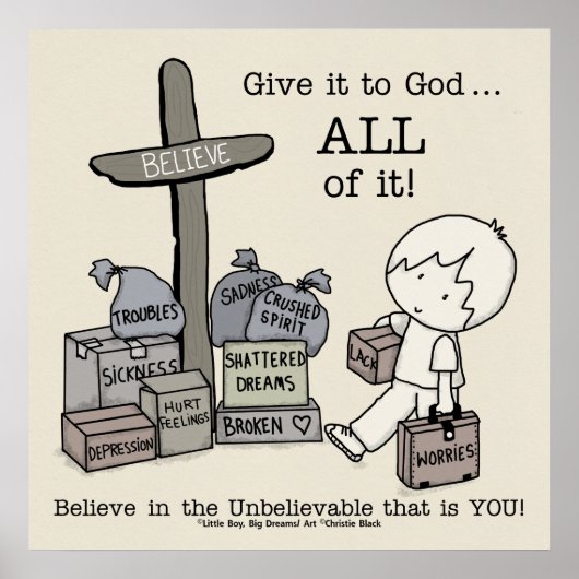 Geben Sie alles Gott Poster (Vorne)