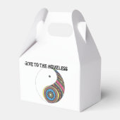 GEBEN SIE AN DAS HOMELESS-FELD GESCHENKSCHACHTEL (Vorderseite)