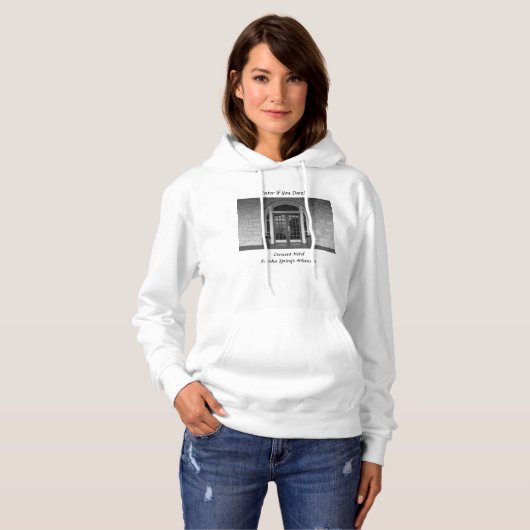 Geben Sie an, wenn Sie es wagen, Graustufen Hoodie (Vorne ganz)