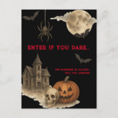 Geben Sie an, wenn Sie es wagen - Spooky Spuk Hous Postkarte (Vorderseite)