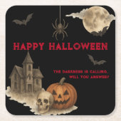 Geben Sie an, wenn Sie es wagen - Spooky Spuk Hous Rechteckiger Pappuntersetzer (Vorderseite)