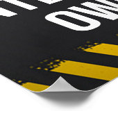 Geben Sie auf eigenes Risiko ein Poster (Ecke)