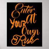 Geben Sie auf eigenes Risiko Spooky Halloween will Poster (Vorne)