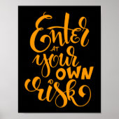 Geben Sie auf Ihr eigenes Risiko Script II Hallowe Poster (Vorne)