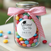 Geben Sie auf Ihren Traum Abschluss Donut auf Runder Aufkleber