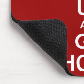 Geben Sie auf und gehen Sie Zuhause Mousepad (Ecke)