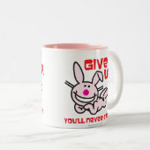 Geben Sie auf Zweifarbige Tasse (VorderseiteRechts)