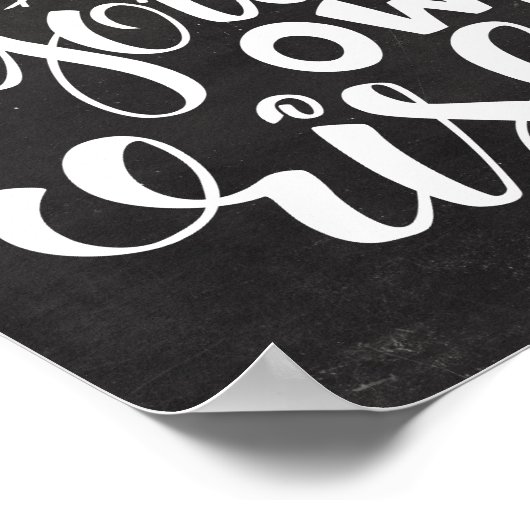 Geben Sie bei Ihrem eigenen Risiko Script-Chalkboa Poster (Ecke)