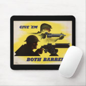 Geben Sie beiden Fässern WW2 Militär & Fabrik Arbe Mousepad (Mit Mouse)