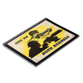 Geben Sie beiden Fässern WW2 Militär & Fabrik Arbe Notizblock (Linke Seite)