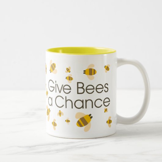 Geben Sie Bienen eine Möglichkeits-Tasse Zweifarbige Tasse (Rechts)
