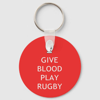 Geben Sie Blood Play Rugby Schlüsselanhänger