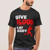Geben Sie Blood Play Rugby T-Shirt (Vorderseite)