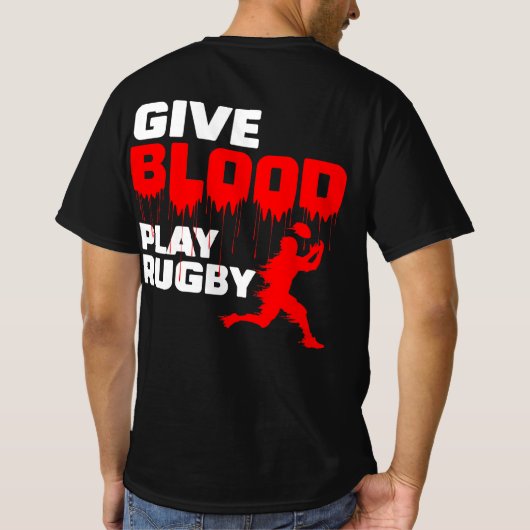 Geben Sie Blood Play Rugby T-Shirt (Rückseite)
