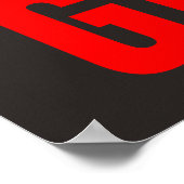 Geben Sie Blue Basketball nie Motivierend auf Poster (Ecke)