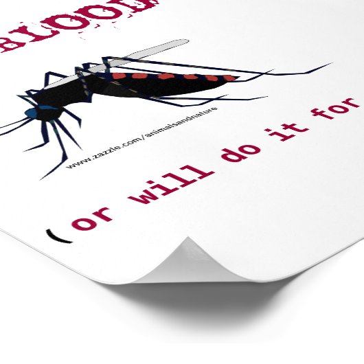 Geben Sie Blut-Moskito-Poster Poster (Ecke)