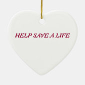 Geben Sie Blut-Moskito-Weihnachtsverzierung Keramikornament (Hinten)