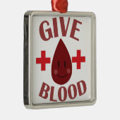 Geben Sie Blut Silbernes Ornament (Rechts)